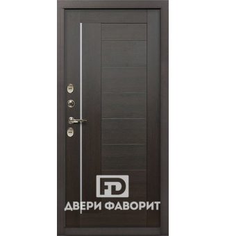стальная дверь с терморазрывом отделана экошпоном черного цвета
