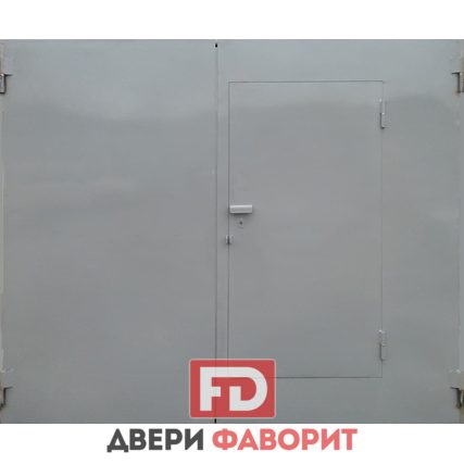 гаражные ворота с калиткой