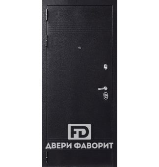 металлическая дверь в офис, порошковое покрытие и МДФ шпон