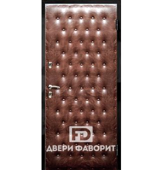 входная недорогая дверь с двумя замками, отделка винилискожа и ламинат