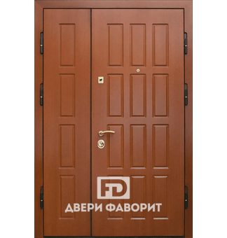 двустворчатая металлическая дверь с мдф отделкой