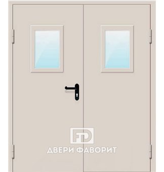 Двустворчатая тамбурная дверь с замком Мосрентген
