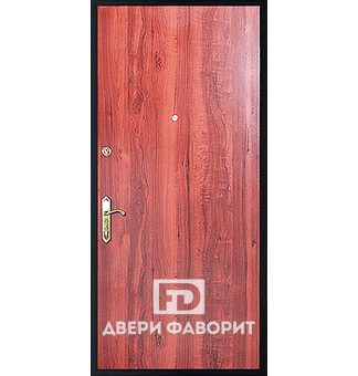 металлическая дверь отделана ламинированной панелью имитация под дерево