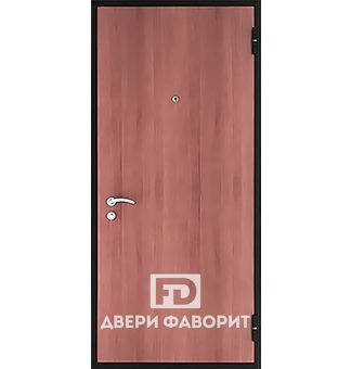 дверь стальная с замком и раздельной ручкой, отделана ламинатом